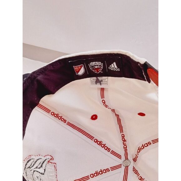 Adidas DC United Hat Cap MLS Team Logo Two-tone Adjustable Snapback Red / White - Picture 5 of 5